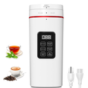 Travel Electric Kettle Portable 304 Stainless Steel LED Display Temperature Adjustable BPA Free Child Lock Mini Kettle,Small Hot Water Boiler Auto Shut-Off