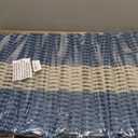 Outdoor Door Mat, The Original Lobster Rope Doormat, All Weather Mats, Woven Door Mat from Nautical Rope, Front Door Welcome Mats, (Navy with Dark Tan Stripe, 18 x 30)