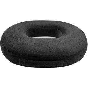 Donut Pillow Memory Foam Seat Cushion - Non-Slip Bottom, Portable Orthopedic Hemmoroid Pillow Cushion Support Pad for Tailbone Pain，Coccyx, Bed Sores, Post Natal, Sciatica (Black)