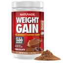 Naturade Weight Gain Nutrition Drink Mix for Healthy Weight Support, Balanced Calories with Protein, Vitamins & Minerals, Chocolate - 20.3 oz (EXP 01/31/28)