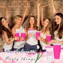 16 Pcs Babe Bachelorette Cups Bachelorette Party Tumbler with Lids and Straws Bridesmaid Cups Bridal Cup Plastic Travel Mug for Wedding Bachelorette Party Supplies Gifts (Rose Pink,24 oz)