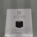 Essentra Home Matte Black Collection Square Tissue Box Cover