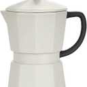 Balvi Moka Grey Italian Coffee Mug with Ceramic Lid Coffee Mug 14.5 x 11.8 x 9 cm