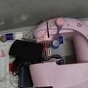 CraftBud Mini Sewing Machine for Beginners, Dual Speed Small Portable Sewing Machine for Kids and Adults with Extension Table, 48 Piece Gift Set Includes, Pedal, Projects Book, Light and More, Pink