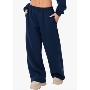 LOMON Wide Leg Sweatpants Women Fleece Sweat Pants Fall Clothes 2025 Teen Girl Baggy Jogger Sweatpant with Pockets Medium
