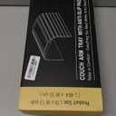 Sofa Arm Tray,Bamboo Folding Couch Arm Tray,Sofa Armrest Trays with Anti-Slip Pad for Drinks,Snacks,Phone,Remote ControlBlack (18.9*13)