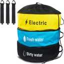 RV Hose Storage, 3-Pack RV Hose Storage Bag with Waterproof RV Hose Storage, RV Accessories Bag, RV Utility Bag, RV Hose Bag for Fresh/Black Water Hoses, Electrical Cords and RV Accessories