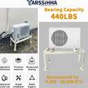Yarssihha Mini Split Ground Stand for 9000-24000 BTU Ductless Air Conditioners Heat Pumps, Heavy Duty Adjustable Mini Split Stand, Condenser Stand, Max Load: 440LBS