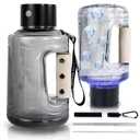 Hydrogen Water Bottle, Large Hydrogen Water Bottle Generator, Portable Rechargeable 57OZ/1.5L Hydrogen Water Machine with Foldable Straw with SPE Technology for Home, Office, Travel, Sport