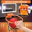 Umnodobn Mini Indoor Basketball Hoop for Kids Adults, Small Basketball Hoop Over The Door Mini Hoop with 4 Balls, oost Wall Mount Hoop Sport Game Interactive Toys Gift for Boys