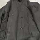 Bbalizko Mens Classic Pea Coat Notched Collar Double Breasted Slim Fit Winter Warm Heavyweight Trench Coats (Large, Black)