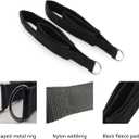 Pilates Double Loop Straps with Extra Padding, Adjustable D Ring Reformer Straps for Home Gym, Yoga Stretching, Core Strength Training