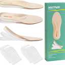 Full Length Gel Height Increase Insoles - Heavy Duty Silicone Shoe Lifts for Leg Length Discrepancy - Trim to Fit Shock Absorption Inserts - Non-Slip Replacement Soles1 Pair Small