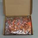 Landical Cheer Pin Me Ribbon Cheerleader Ribbon Keychain with Rhinestones Bow for Cheerleader Bag Backpack (Orange)