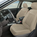 Dickies 3 Pcs Vegan Leather Front&Rear Seat Covers, Full Vehicle Protection
