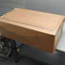 Vaunn Medical Electric Overbed Table Bedside Height Adjustable Table with Wheels (Electric-Powered, Hospital and Home Use) - Brown (Organic Modern)