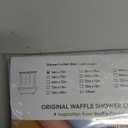 AmazerBath White Waffle Shower Curtain, 36x72 Inches, Fabric Stall Curtain With Waffle Weave, Hotel Quality Bathroom Shower Curtains