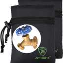 ArtiGifts Pro Outdoor Faucet Cover Socks for Winter Freeze Protection, 5.9" W x 7.7" H, Black, Set of 2