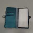 Defencase for Galaxy S25 Case Wallet with RFID Blocking Card Holder for Women Men, Elegant PU Leather Magnetic Snap Flip Wristlet Strap Zipper Wallet Phone Cases for Samsung Galaxy S25 5G 6.2", Green