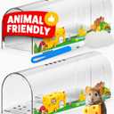 Motel Mouse Humane No Kill Live Catch and Release Mouse Traps, Reusable with Cleaning Brush - 2 Pack (Regular Cheese Sticker)