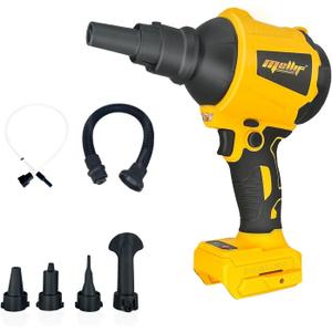 Cordless Compressed Air Duster & Blower Compatible with dewalt 20V MAX Battery (Tool Only), Brushless Motor, 3-Speed Adjustable, 50,000 RPM, LED Light, Portable Inflatable Pump for Cleaning, Camping