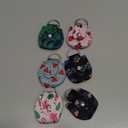 6 Pieces Dog Tag Silencer Dog Tag Cover Portable Pet ID Soundless Silencer Bag with Rings Quiet Bag Protector for Pets(Summer Style)