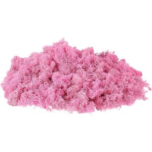 uxcell Preserved Reindeer Moss, 7oz Fake Moss for Crafts Artificial Dried Moss for Decoration Terrariums Potted Plants, Rose Pink