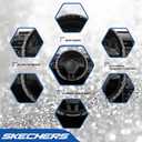 Skechers Womens Bling Steering Wheel Cover, Velvet with Sparkly Crystal Rhinestones, Stylish Car Interior Gift, Universal Fit 14" 1/2-15" for Cars, SUVs, Trucks, Silver Diamond