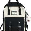 GGOOB Aesthetic Backpack Cute Kawaii Backpack for School Backpack Cute Aesthetic (black)
