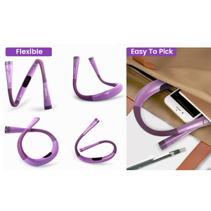 Glocusent Book Light, Bendable Neck Light, Tri-Head Book Light for Reading in Bed, Book Lovers Gifts