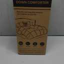 CYMULA Feather Down Comforter Full Size - All Season Grey Down Duvet Insert, Fluffy Breathable Bedding Camping Warm Quilt, Ultra Soft Quiet and Lightweight with 8 Tabs (82" x 86")