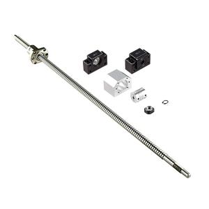 ANWOK 1Set Ball Screw SFU1605/1000mm Ballscrew with Metal Ballnut + BK/BF12 End Support + Coupler, Length 1000mm/39.37 inch Diameter 16mm Pitch 5mm with End Machined