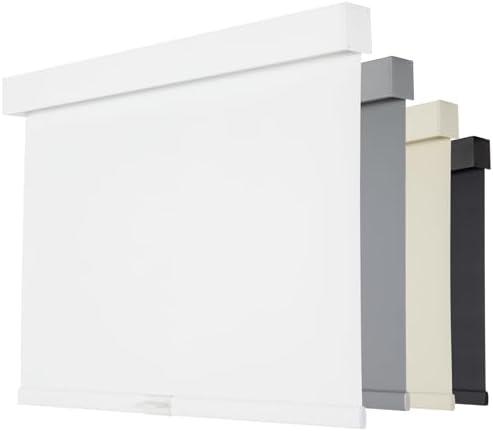 Persilux Blackout Roller Shades for Windows, Cordless Blinds With Valance, Thermal Insulated Fabric, UV Protection for Home, Office and Bedroom (White, 55"W x 72"H)