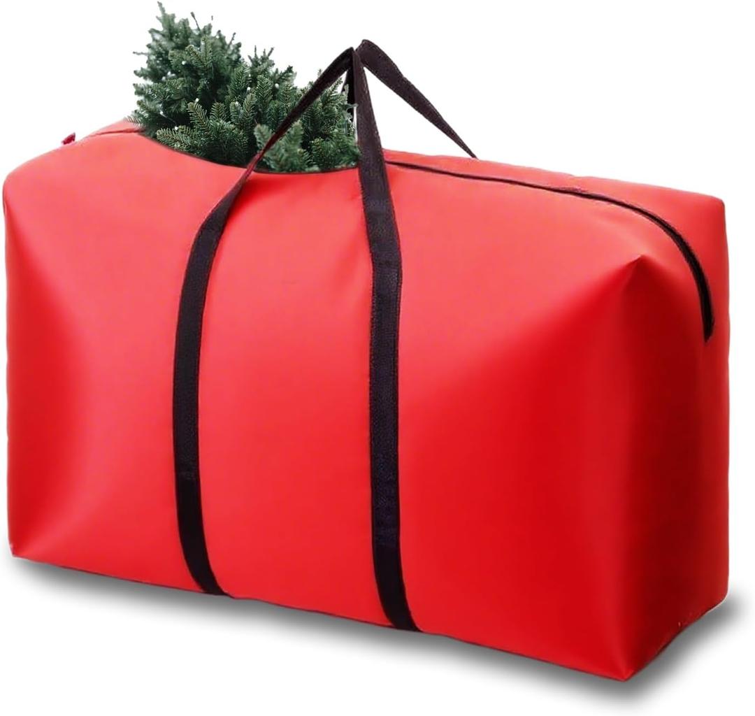 Small Christmas Tree Storage Bag Heavy Duty Christmas Tree Bag for 3FT/4FT/5FT Detachable Christmas Tree 600D Oxford Waterproof Dusty-Proof with 2 Reinforced Handle, Large Zipper Opening