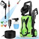 Power Washer Homdox 5500 Pressure Washer 1700W Electric Power Washer High Pressure Cleaner Machine with 4 Nozzles Foam Cannon,Best for Cleaning Homes, Cars, Driveways, Patios