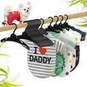48 Pcs Dog Clothes Hangers 7 Inch Wide Non-Slip Plastic Pet Clothes Hangers Pet Clothing Holder Coat Hanger for Small Dog Cat Puppy Chihuahuas (Black)