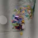 Lanyani Iridescent Petal Mosaic Tiles, Hand-Polished Stained Glass Tile for Flower Designs, Vibrant Glass Mosaic Pieces Assortment for DIY Crafts & Home Decor, 150 Pieces of Tile