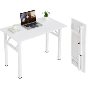 Need Small Folding Computer Desk, 35.8 Inch Writing Table, White