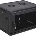 6U Wall Mount Server Cabinet Network Rack Vented Enclosure Locking Door, 14.3" H x 22.4" W x 17.7" D