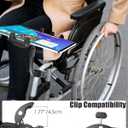 Tablet Holder for Wheelchair Arm [Pro Version] Long Arm Gooseneck Electric Wheelchair Tablet Mount Clamp for iPad Pro12.9 11 Air Mini, Galaxy Tab, iPhone, 4-13" Device
