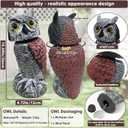 Fake owl Statue Decor, Fake Owls Waterproof for Garden Plant Orchard, Plastic owl Decor for Outside Indoor Home Patio Garden Yard Home Outdoor Decor