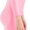 Kepblom Girls Scoop Neck Long Sleeve Unitard Bodysuit Dancewear For Child (Pink, M)