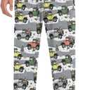 Mens Pajama Bottoms with Pockets Christmas Trees Cakes Super Soft Wide Leg Sleep Lounge Pants for Men S (Gray, XXL)