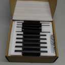 TUNNY 10 Pack Square Solid Cabinet Handles-5"/128mm Screw Spacing Matte Black Furniture Hardware Handles for Kitchen Cabinets Bedroom Dresser Wardrobe Cabinet Pulls