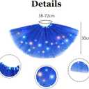 Girl Tutu Skirt, Light Up LED Ballet Tutu Skirt 2-8 Years Fluffy Ballet Dress Up Costume for Kids Party (Blue)