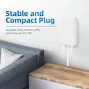 2 x TiFFCOFiO Flat Plug Extension Cord with Night Light Outlet Cover, 3 FT 3 Prong Extension Cord, 3 Grounded Outlets for Home and Kitchen, 13A/1675W, ETL Listed