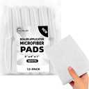 (12-Pack) Professional Microfiber Sealer Applicator Pad  The Perfect Tool to Apply Sealer to All Natural Stone and Tile Like Marble, Granite, Concrete & Slate (White)