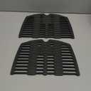 GGC 7644 7582 Grill Grates for Weber Q100 Q1000 Q120 Q1200 Q1400 Gas Grills, 17" x 12.7" Cast Iron Cooking Grates for Weber 50060001 51010001 51040001 51060001, 2PCS Baby Q Replacement Parts