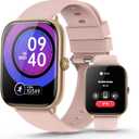 Smart Watches for Women with Blood Pressure, 2.06" AMOLED Touchscreen, 118 Sports Modes, Fitness Tracker with Heart Rate Sleep Blood Oxygen Monitor, IP68 Waterproof, Compatible with iPhone and Android (Pink)