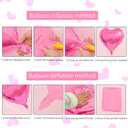 8 x Upgraded Rose Gold and Red Heart Foil Balloons for Valentines Day Decorations,Valentines Day Balloons,Romantic Decorations Special Night (18inch)